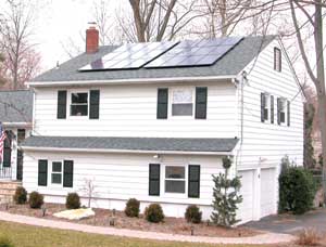 House with solar panels